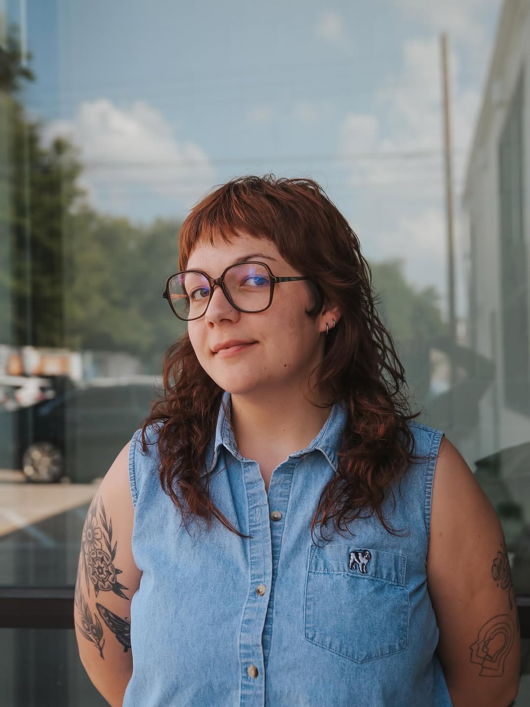 Rustic Auburn Wavy Mullet with Subtle Fringes