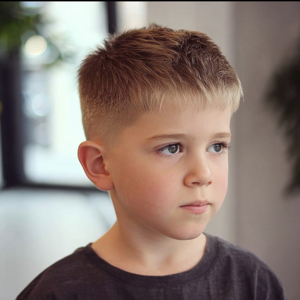 Sharp-Cropped Top with Soft Natural Gradation