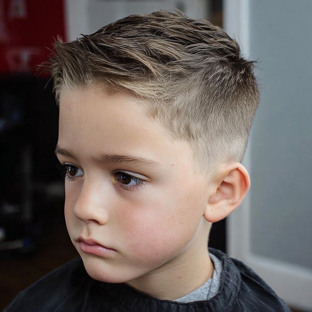 Streamlined Fade with Textured Top for Boys