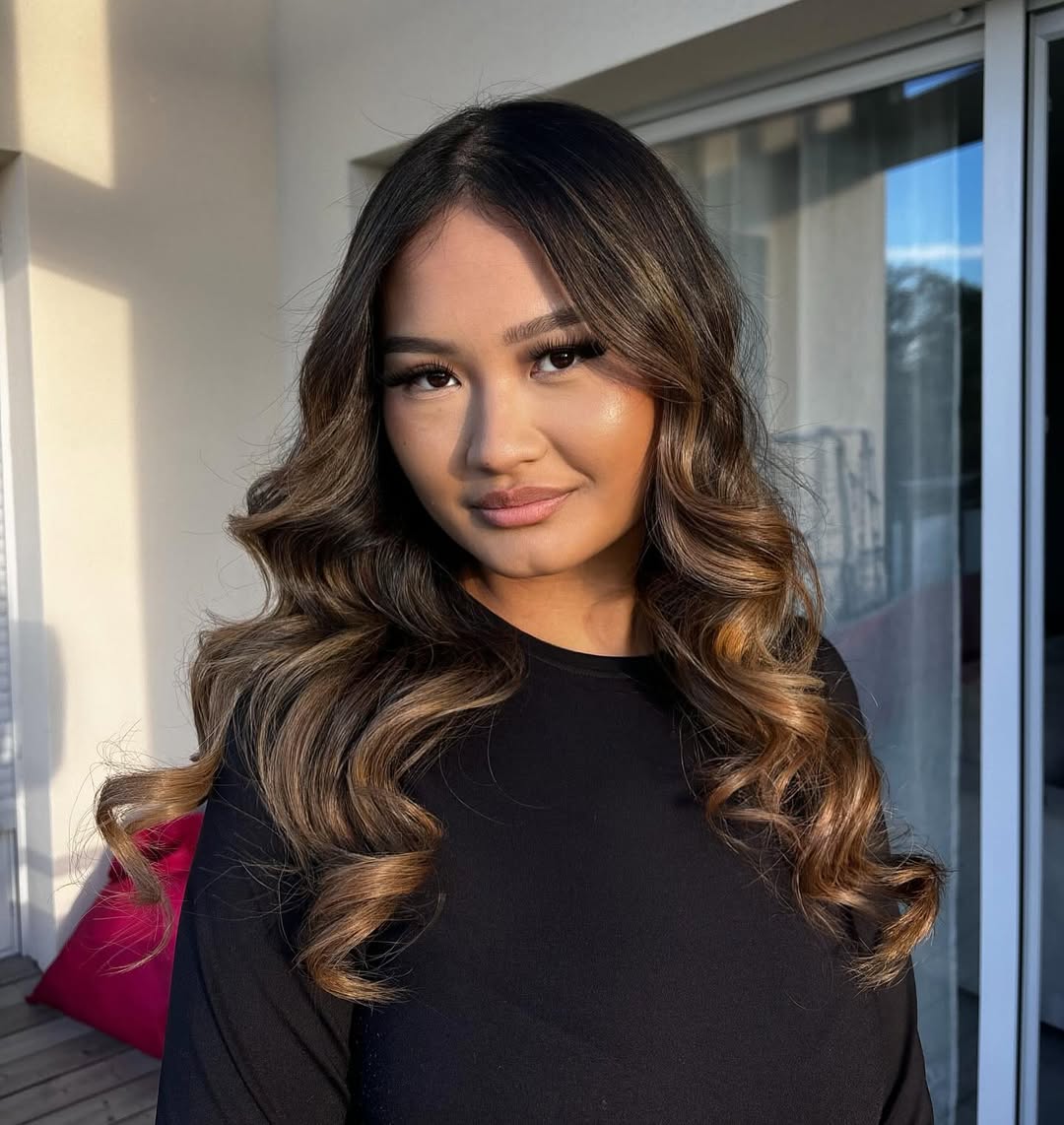 Rich Espresso Waves with Soft Balayage Accents