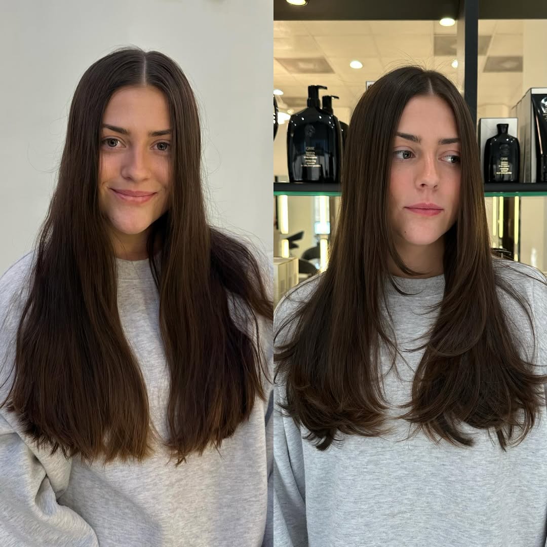 Subtle Transition to Mid-Length Layered Cut