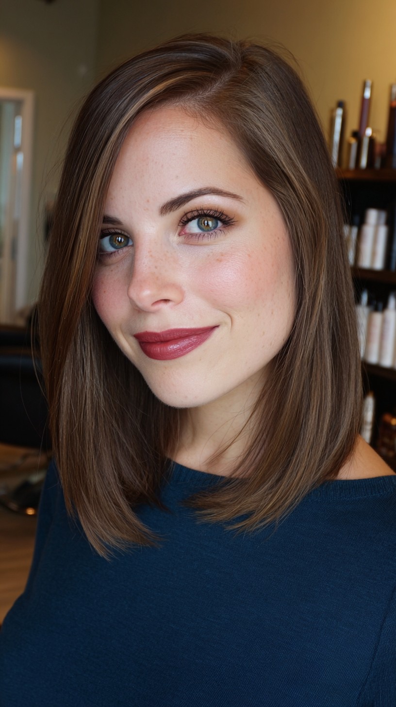 Polished Chestnut A-Line Bob