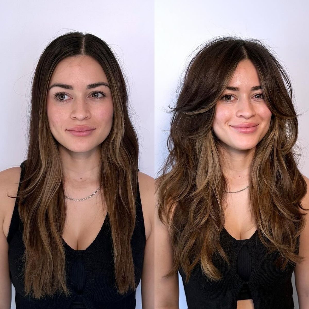 Transformative Textured Layers with Face-Framing Highlights