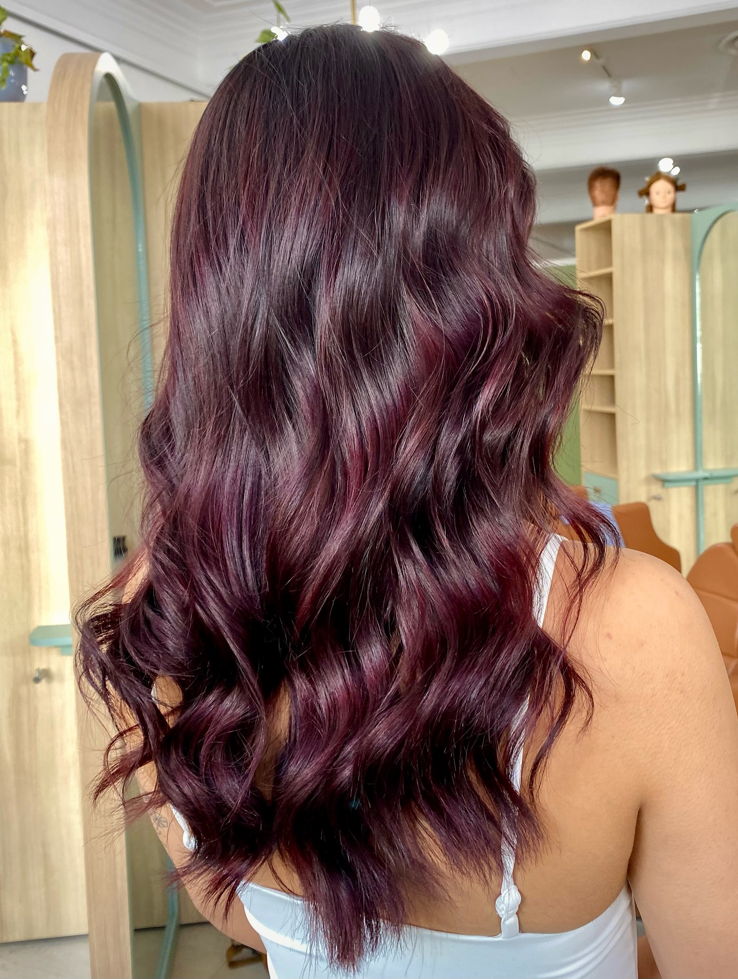 Glossy Red Cherry Mermaid Waves