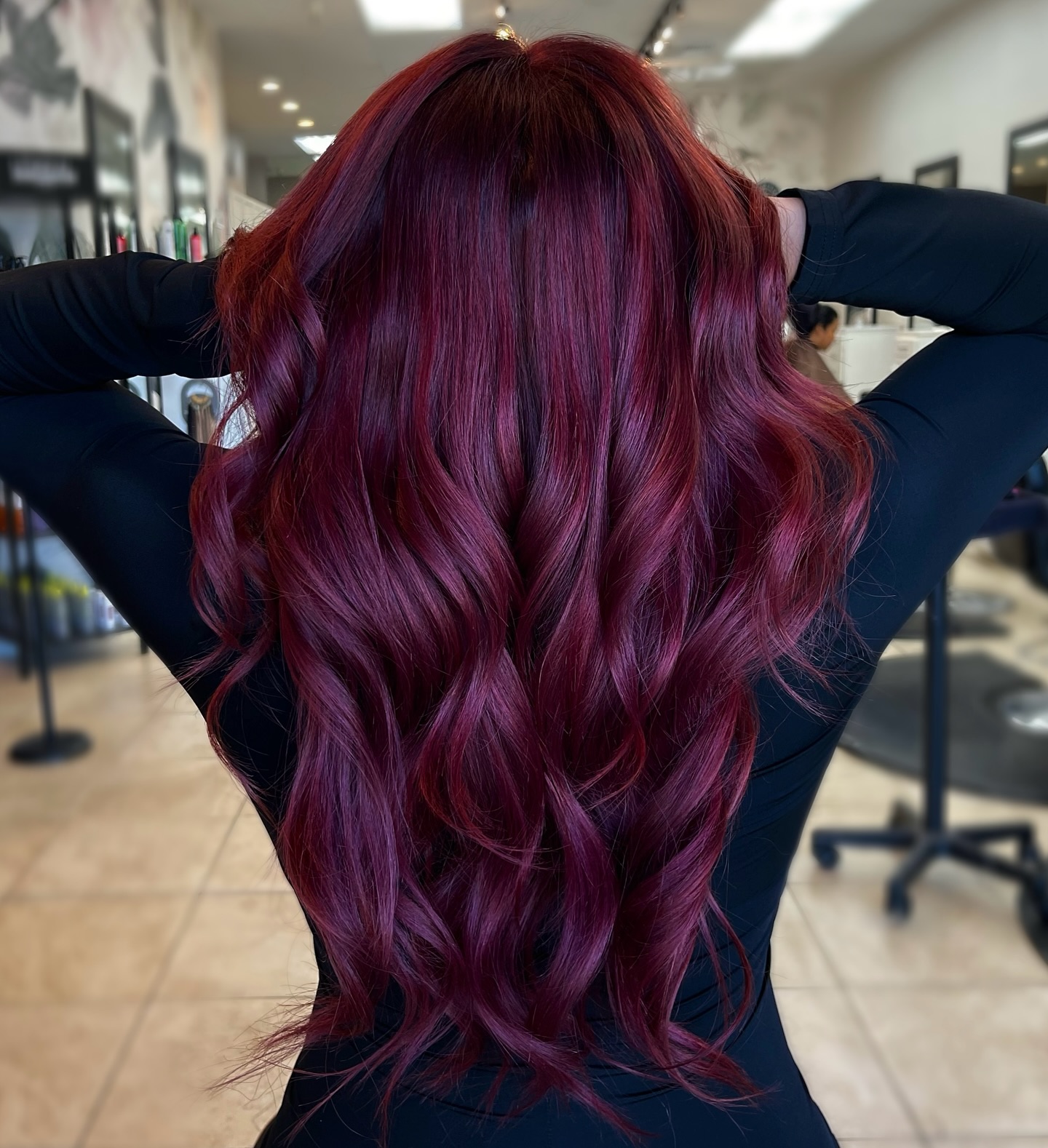 Vibrant Red Cherry Waves with Dimensional Highlights