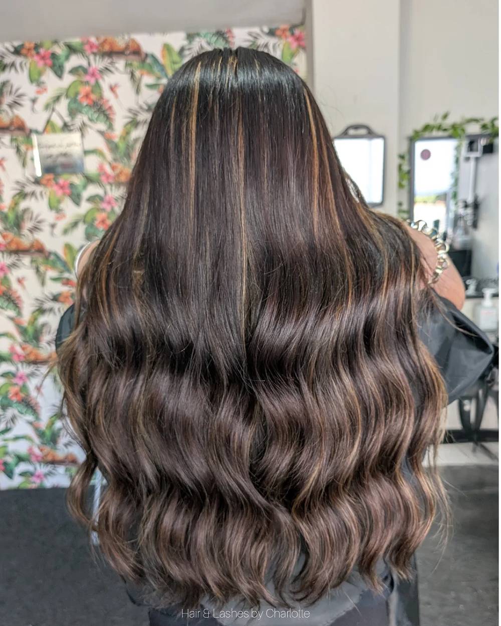 Luxurious Chocolate Brown Waves with Subtle Highlights