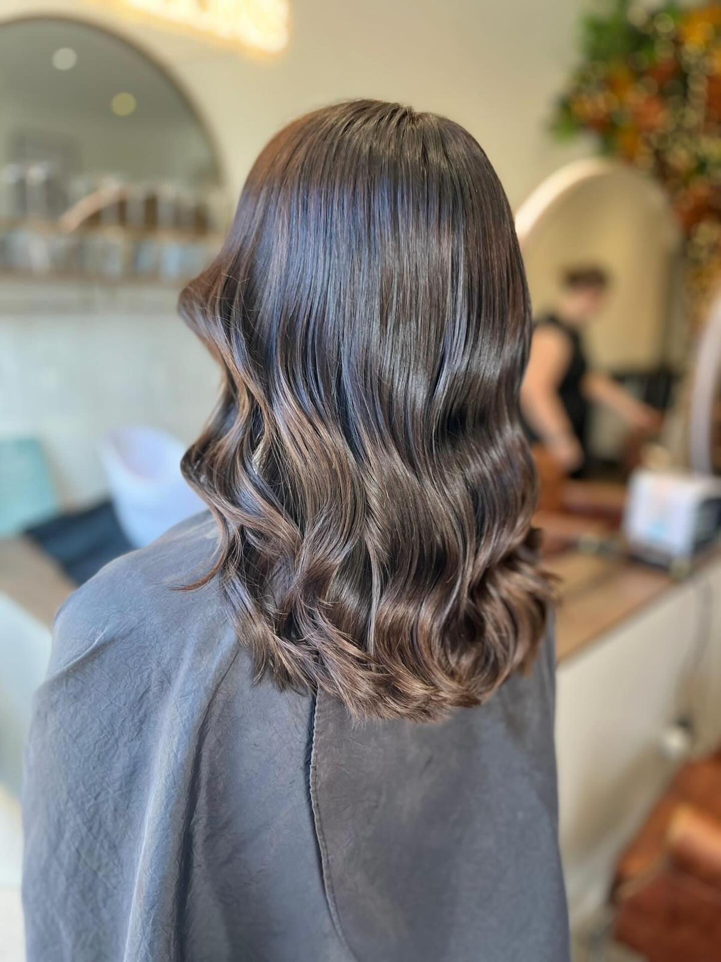 Soft Chocolate Brown Layers with Subtle Highlights