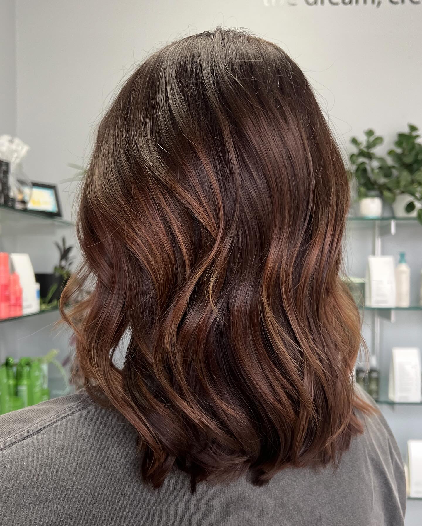 Textured Chocolate Brown Waves with Subtle Caramel Highlights