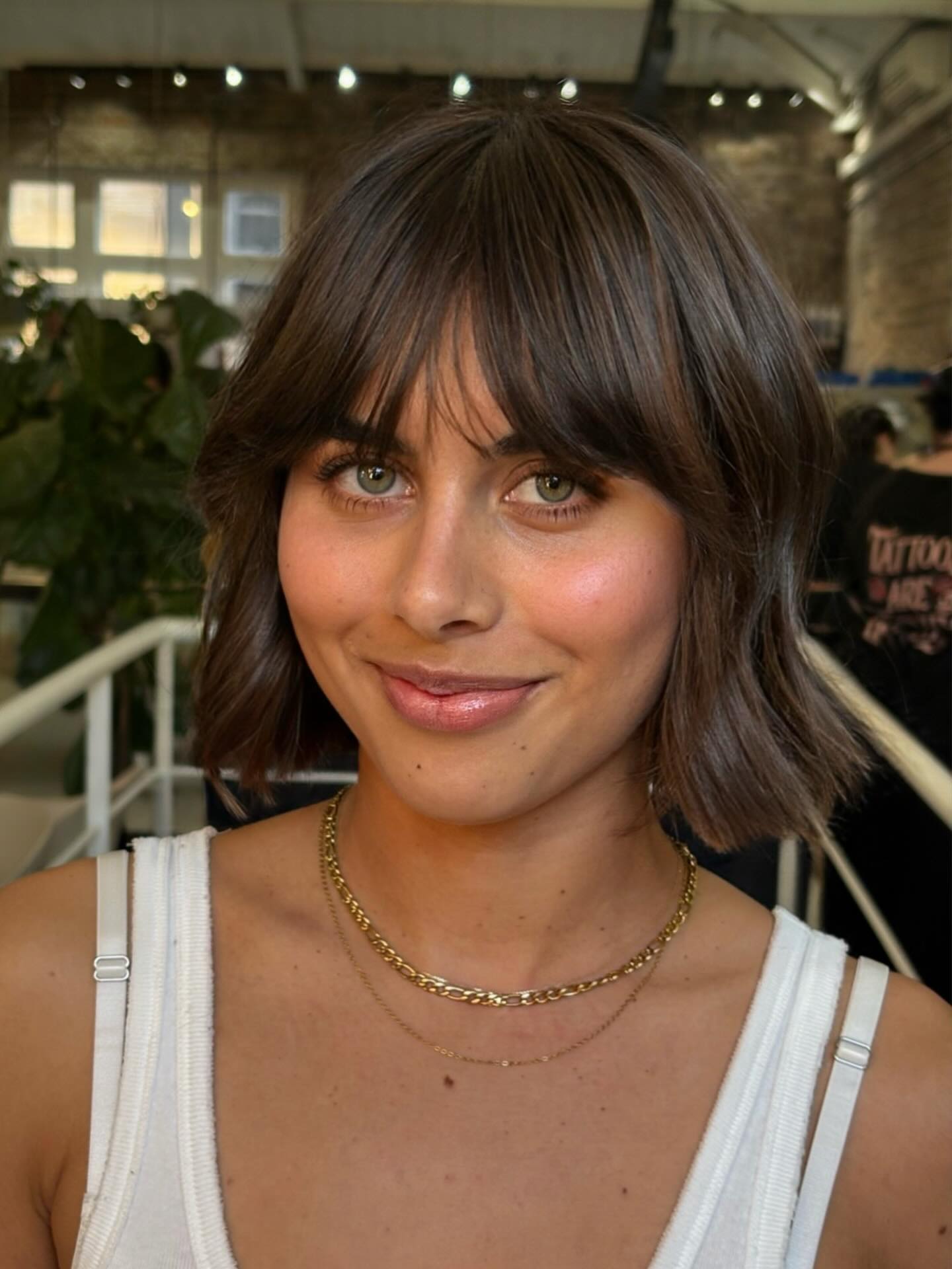 Chic Textured Bob with Wispy Bangs