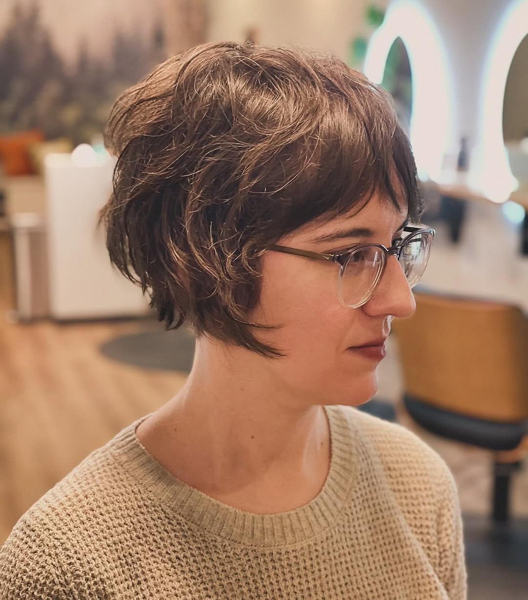 Chic Textured Bob with Wispy Layers