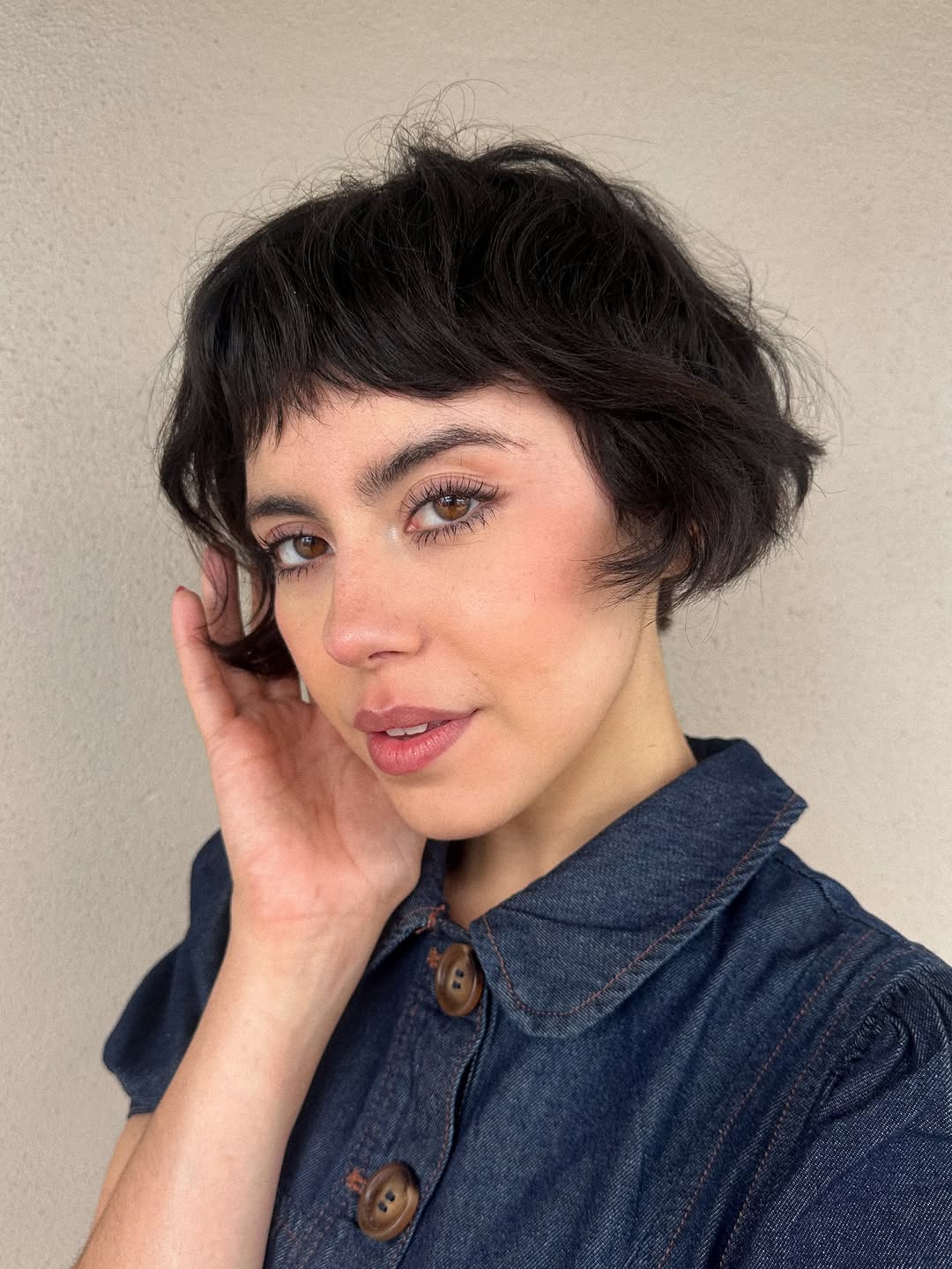 Chic Textured Crop with Soft Fringe