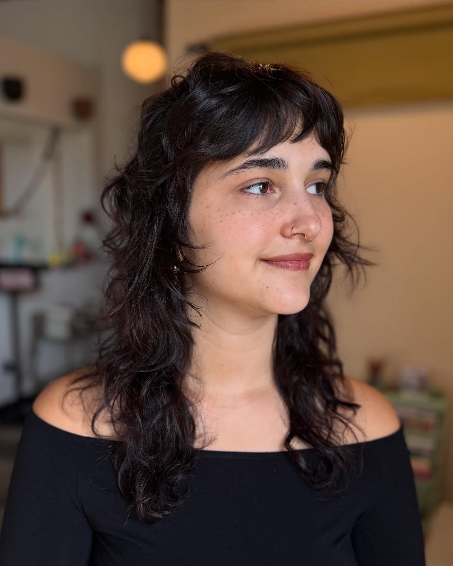 Chic Layered Shag with Soft Waves