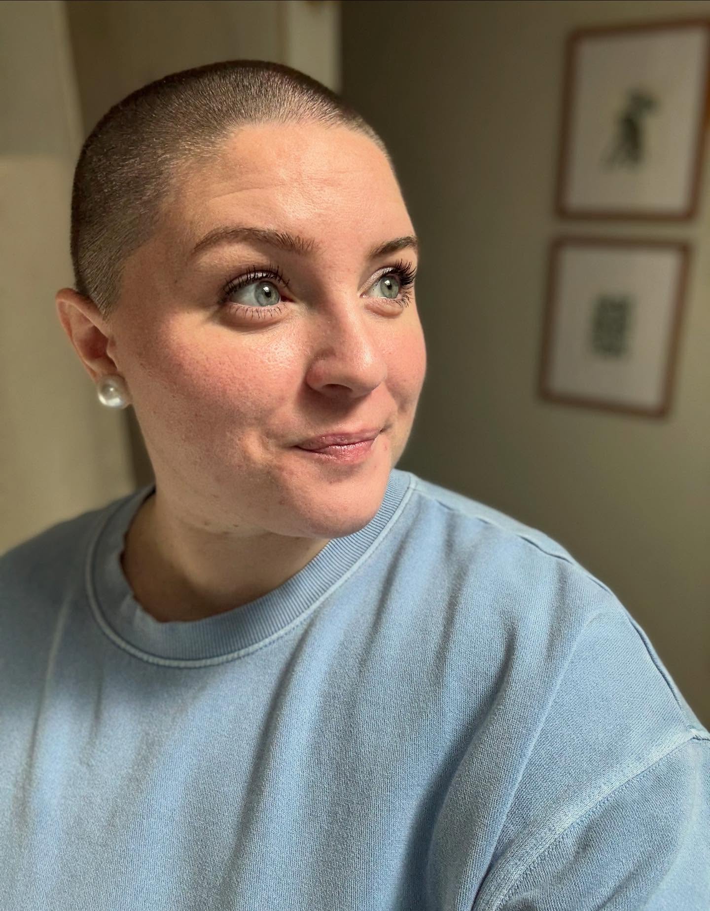 Bold Close-Cropped Buzz Cut with Soft Shine