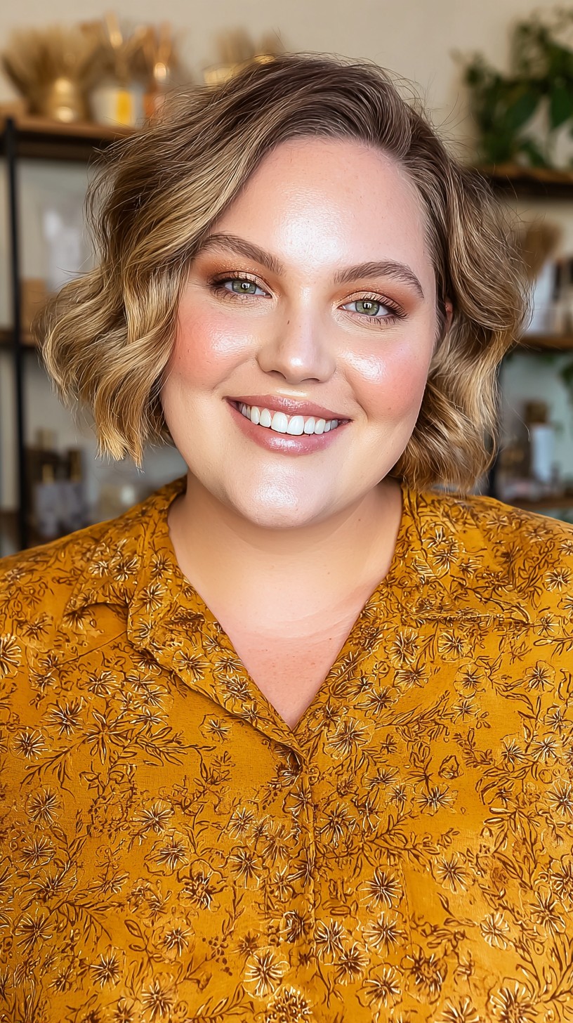 Bouncy Caramel Waves with Contrasting Roots