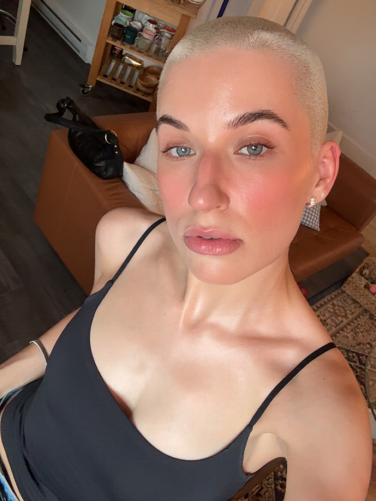 Freshly Shaved Buzz Cut with Subtle Shine