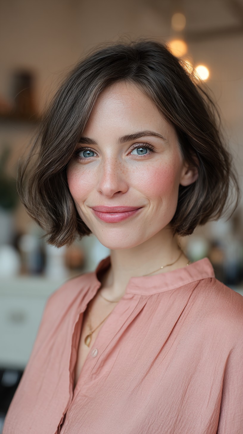 Sleek Soft-Contrast Textured Bob