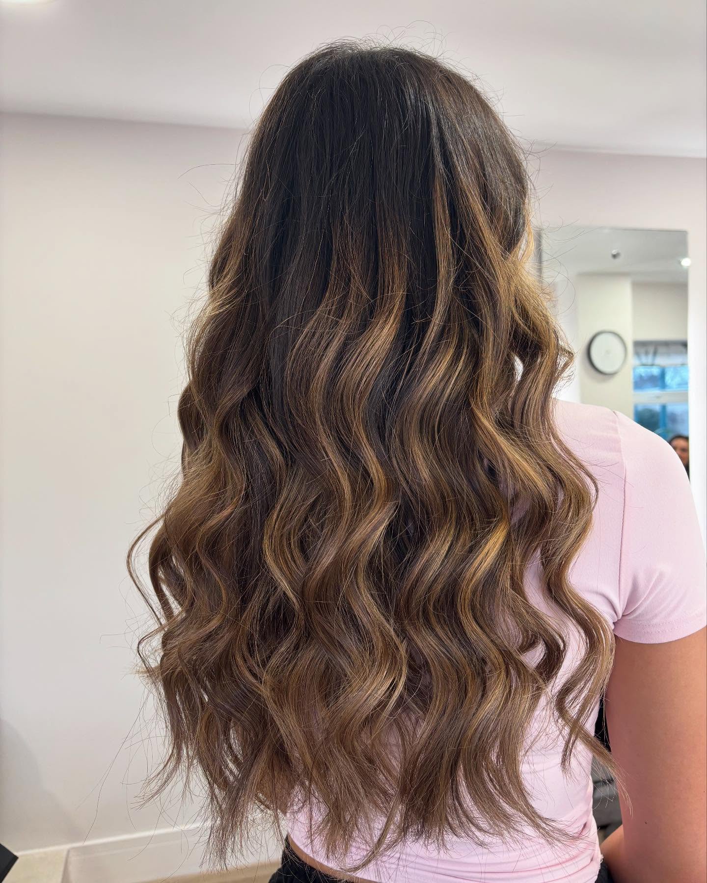 Stunning Long Wavy Brown Hair with Subtle Highlights