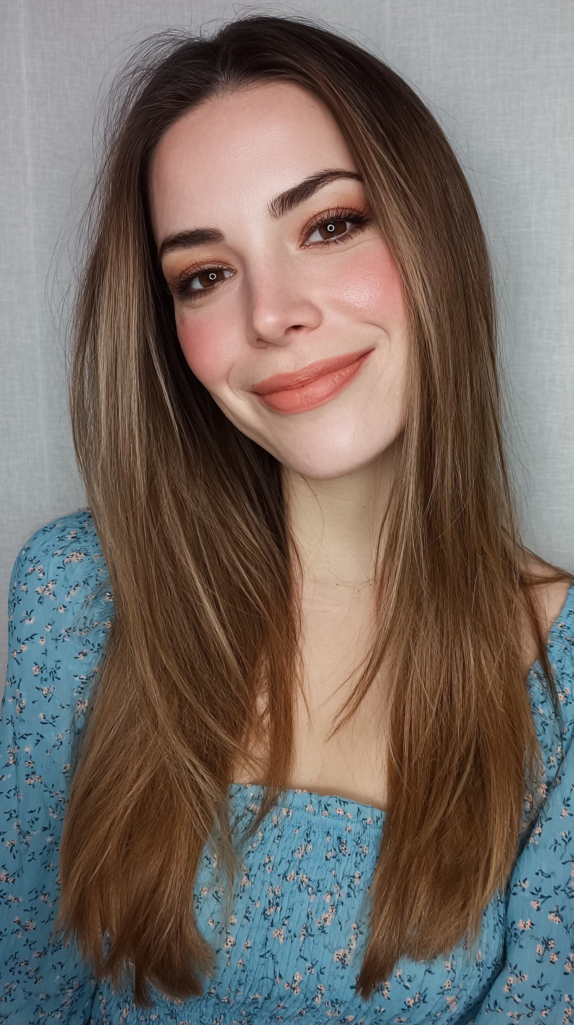 Subtle Chestnut Glossy Layers