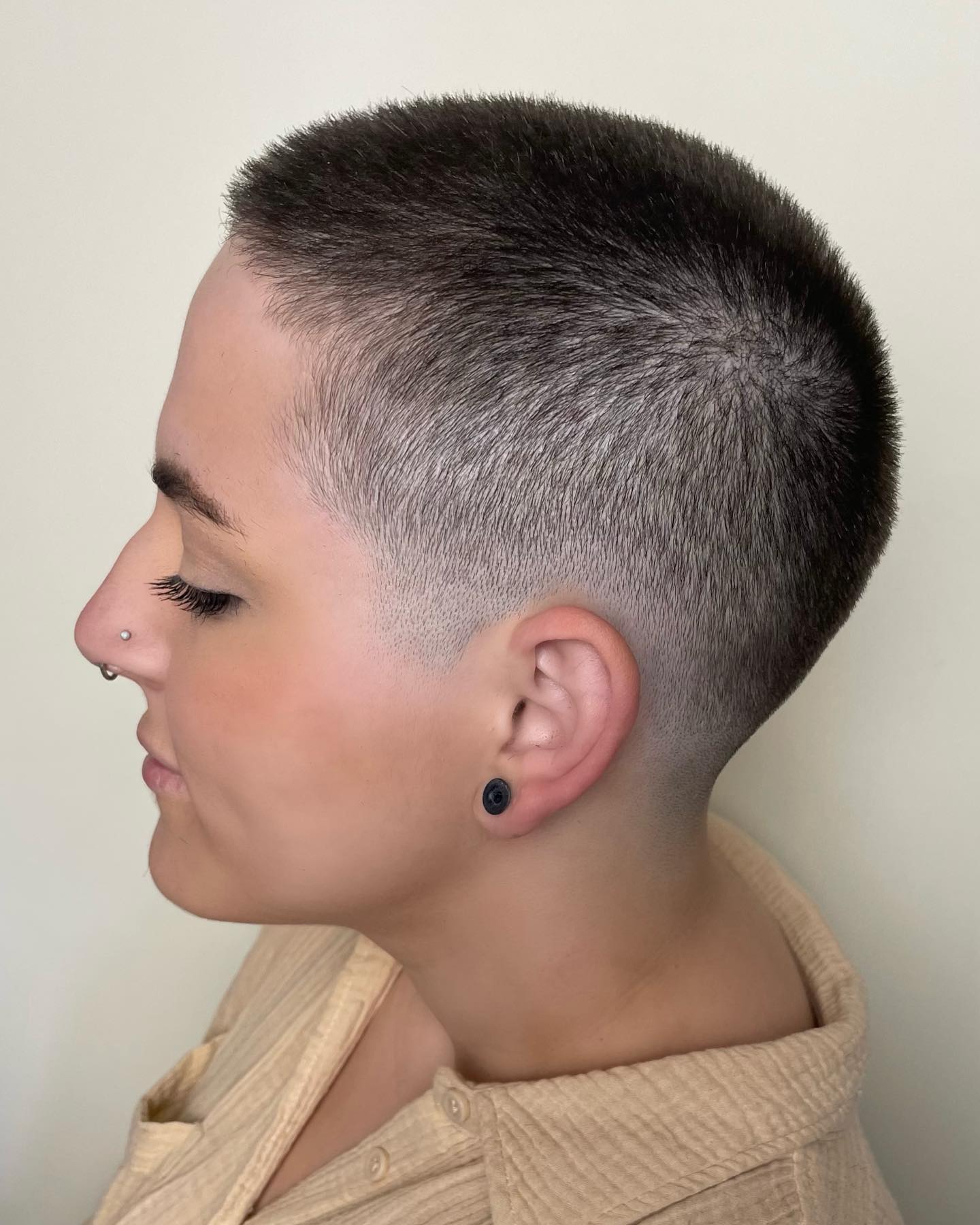 Textured Side-Shaved Buzz Cut with Defined Top