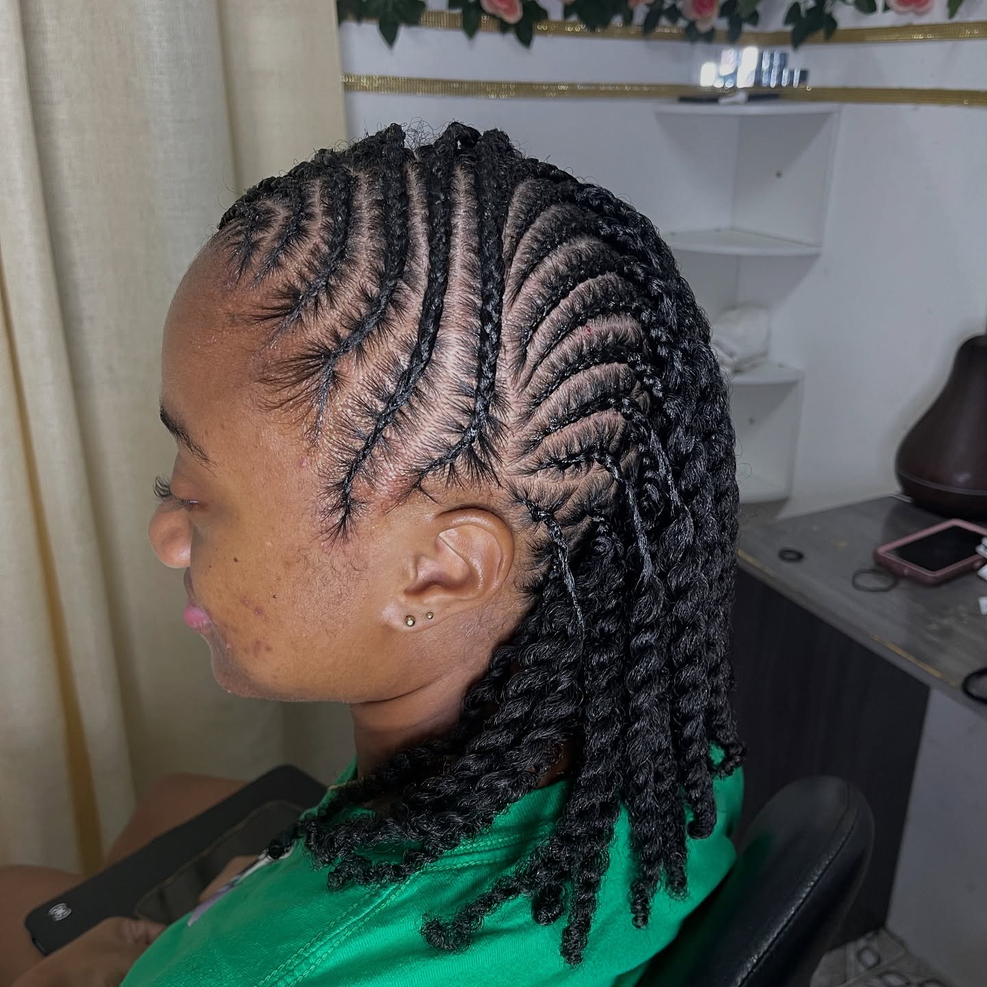 Intricate Twisted Braids with Defined Parting