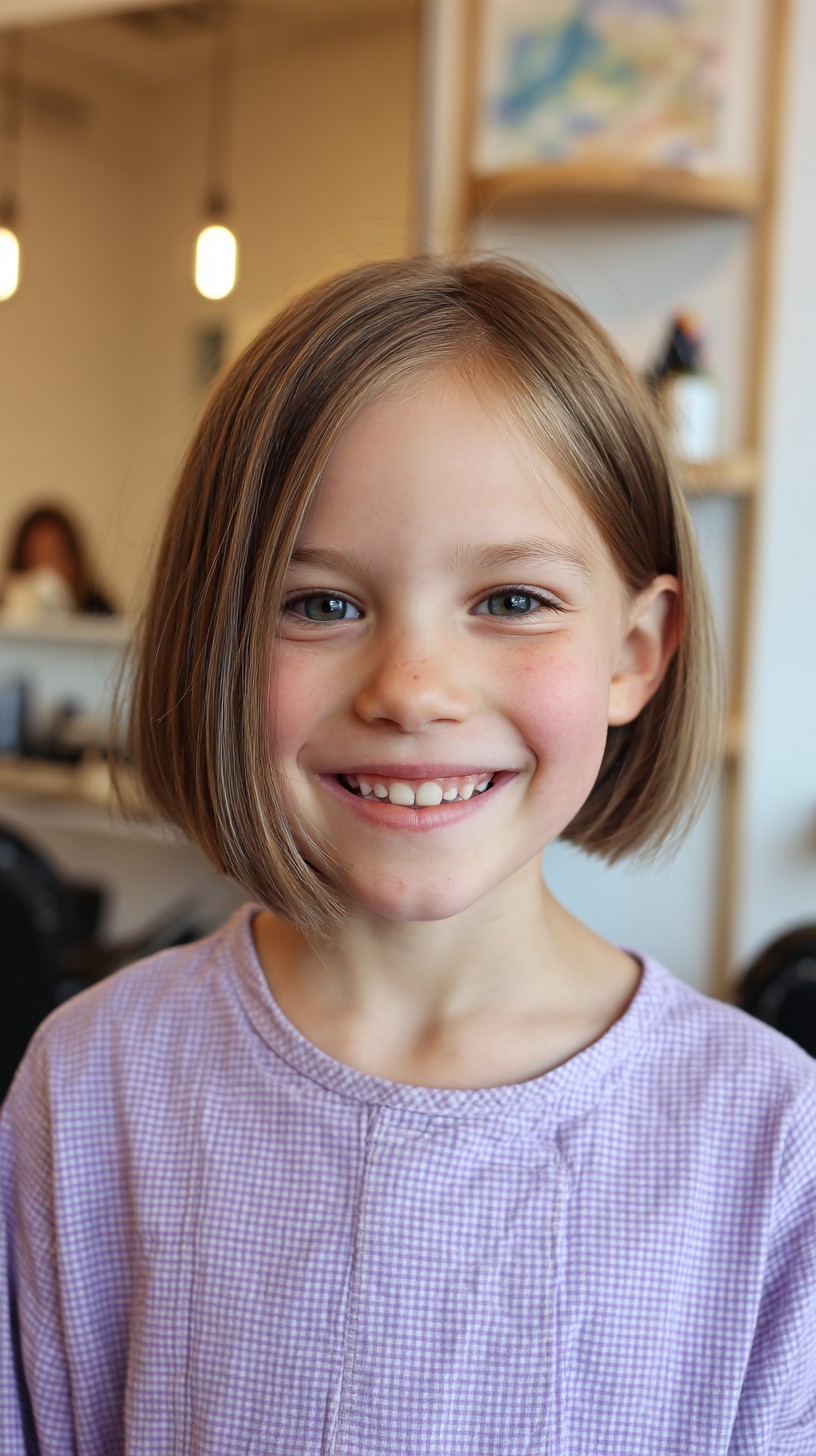 Charming Angled Bob with Soft End Curls