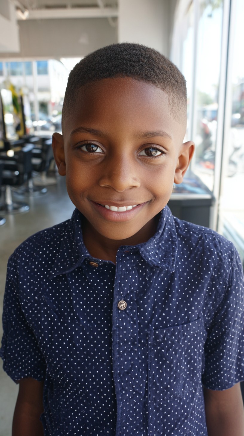 Neatly Tapered Faux Hawk for Young Boys