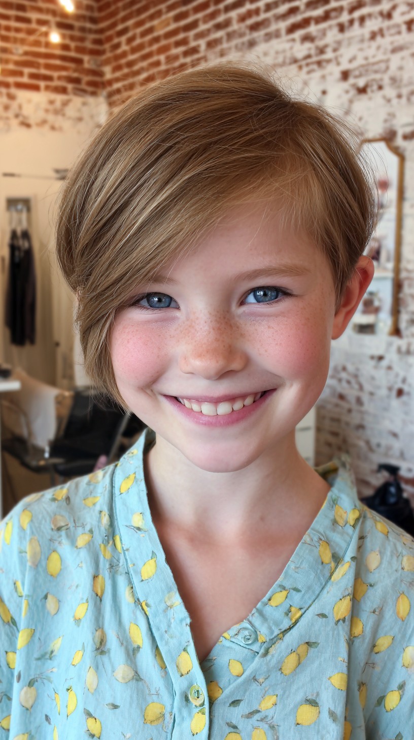 Playful Side-Swept Bob with Natural Highlights