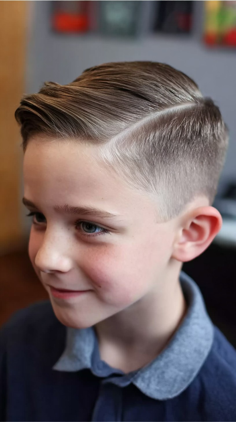 Polished Slicked-Back Undercut for Boys