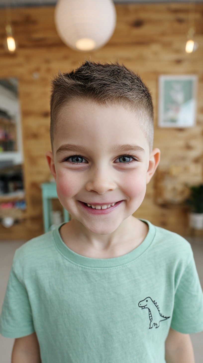 Short and Spiky Textured Crew Cut