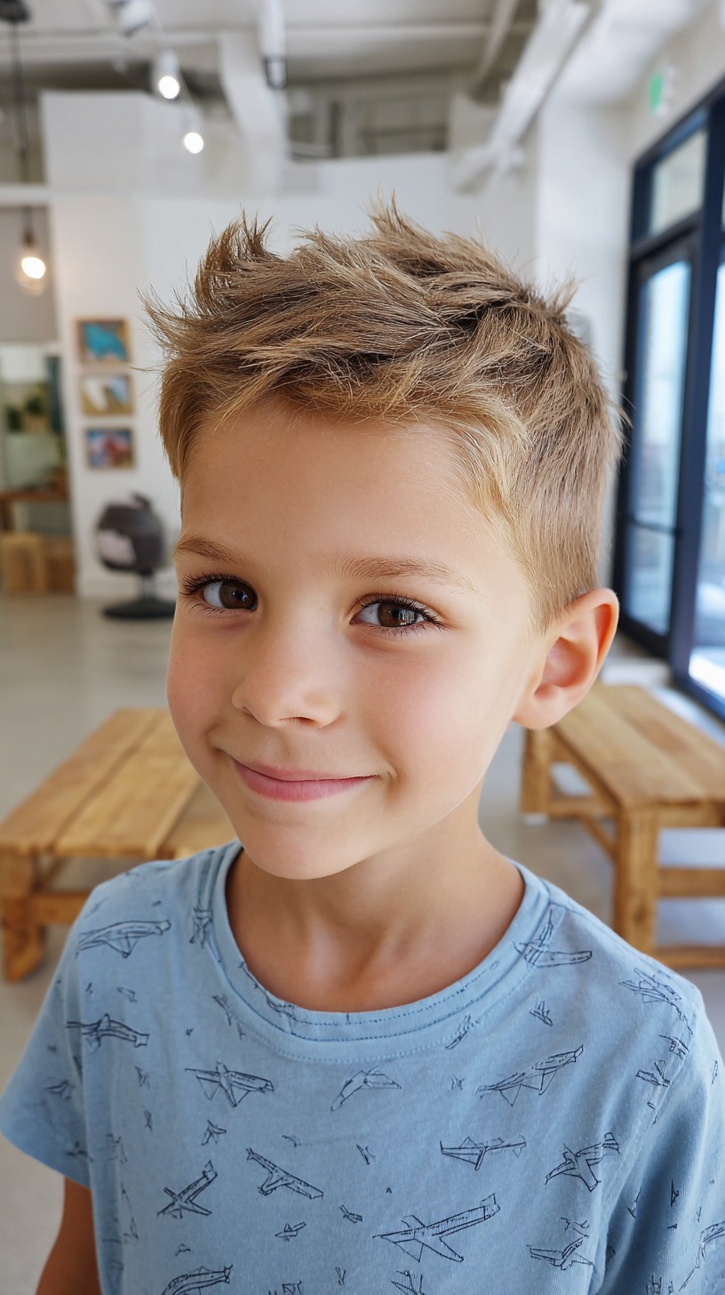 Sun-Kissed Textured Top with Natural Taper