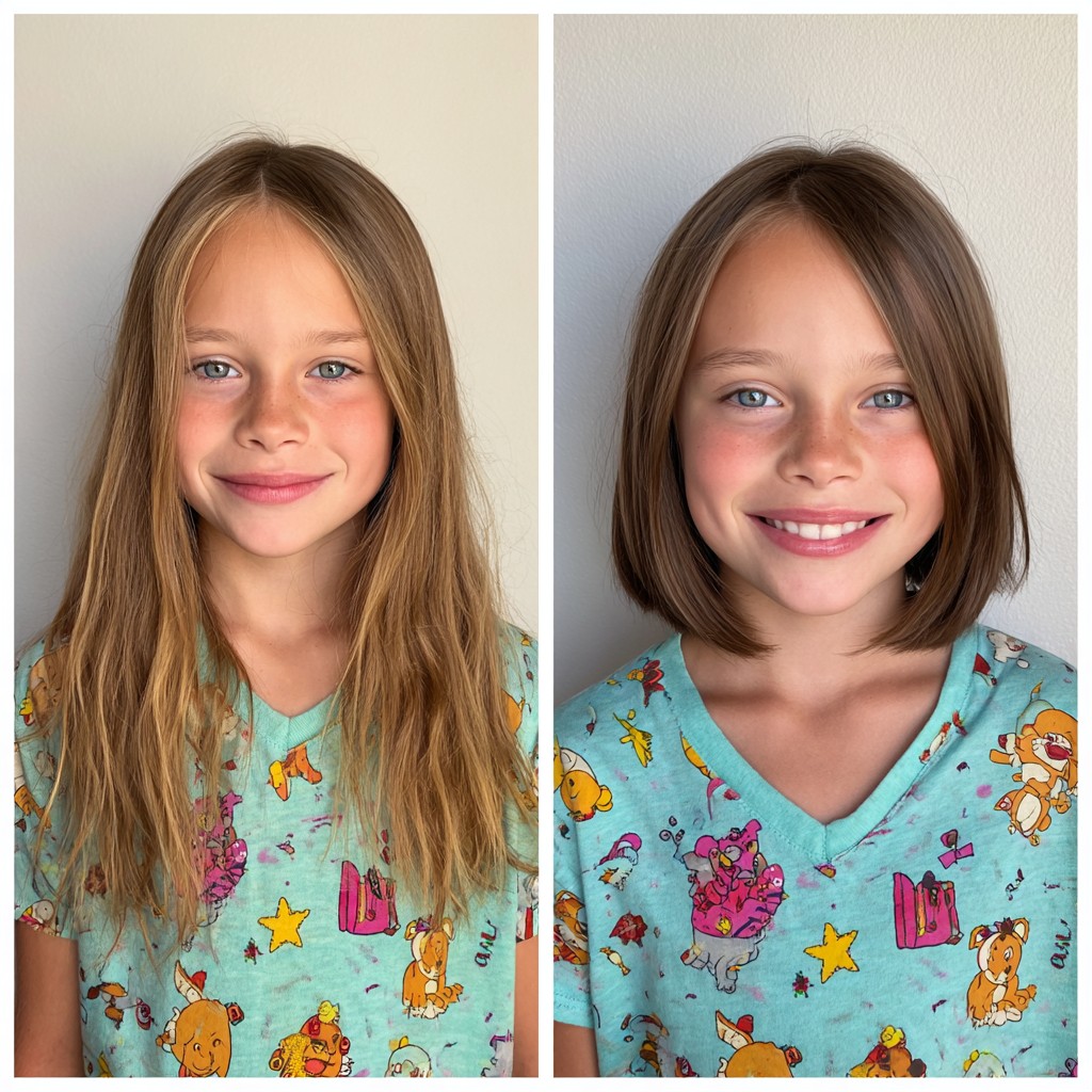 Transformative Shoulder-Length to Chic Bob Transition