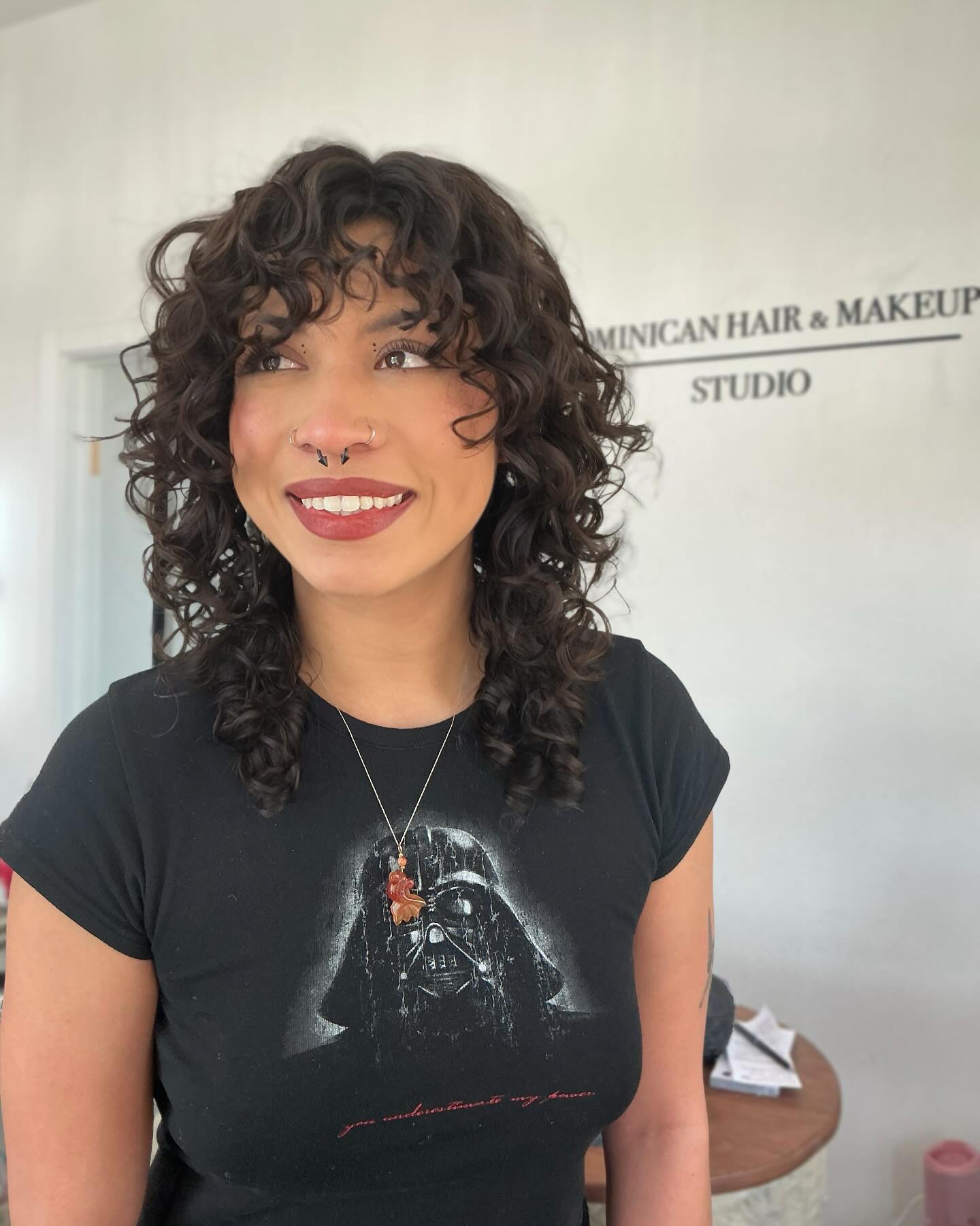 Chic Curly Wolf Cut with Defined Texture