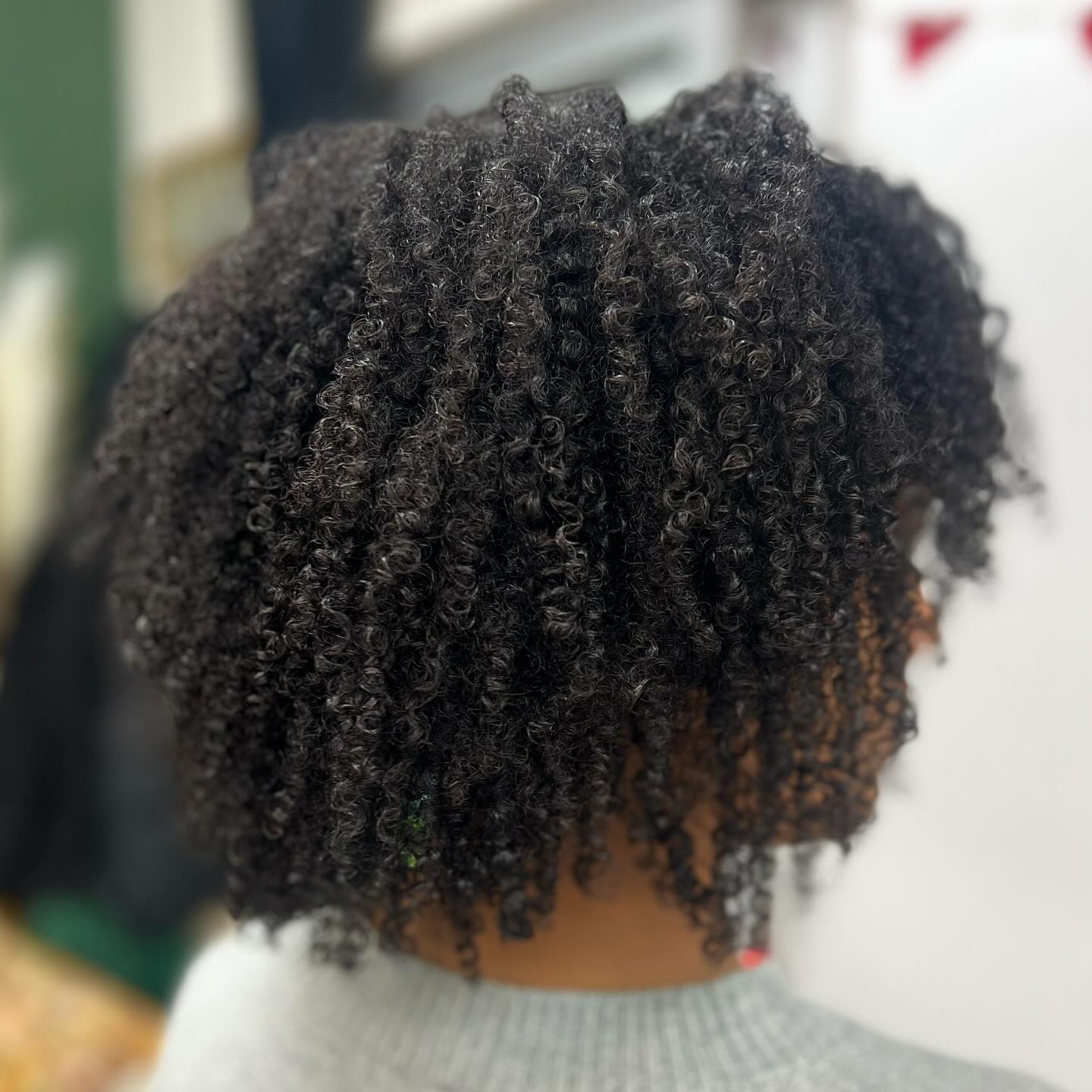 Textured Natural Curls Bob with Defined Shape