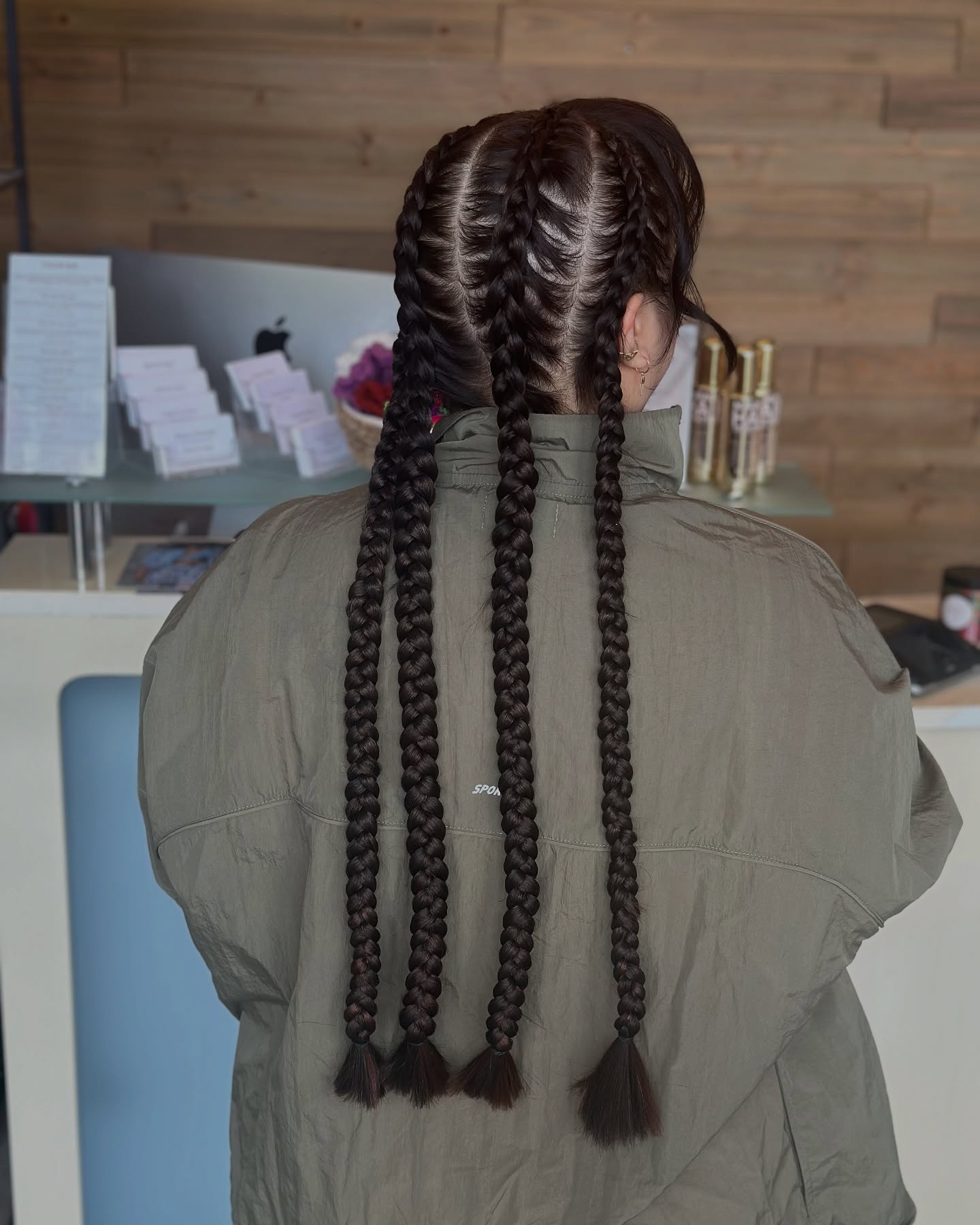 Sleek Triple Braid with Tapered Ends