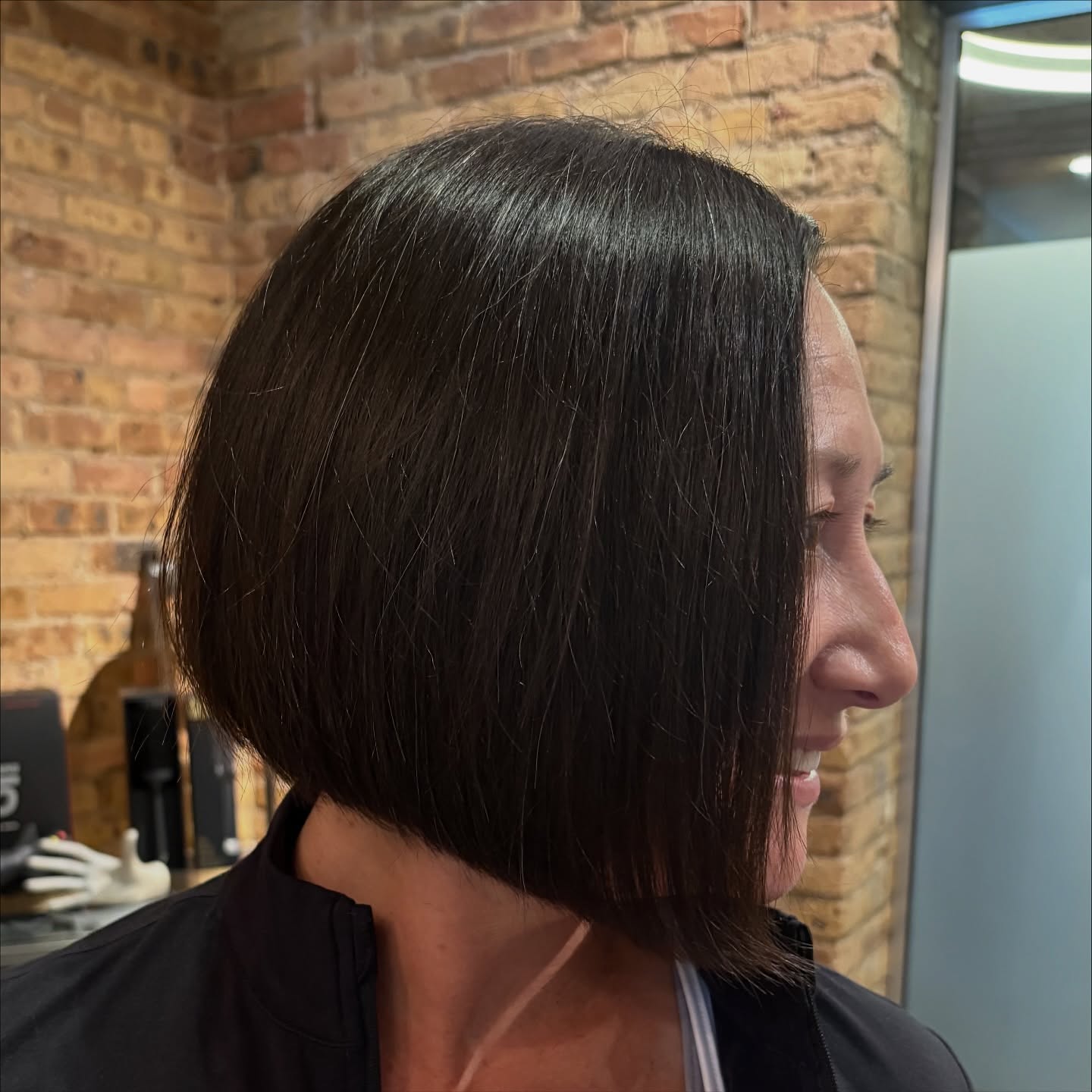 Chic Angular Bob with Glossy Finish