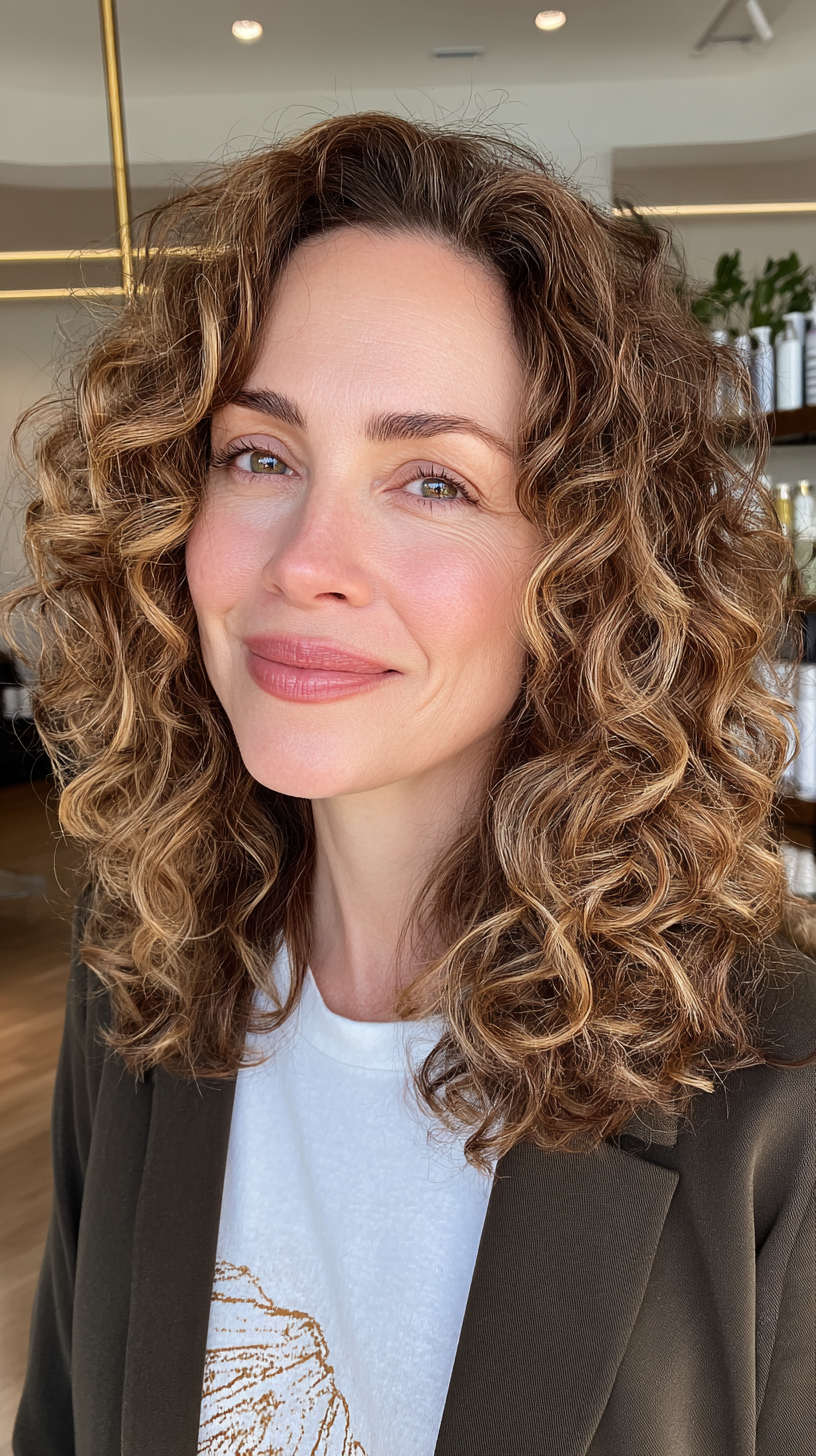 Elegant Bouncy Curly Shag Cut