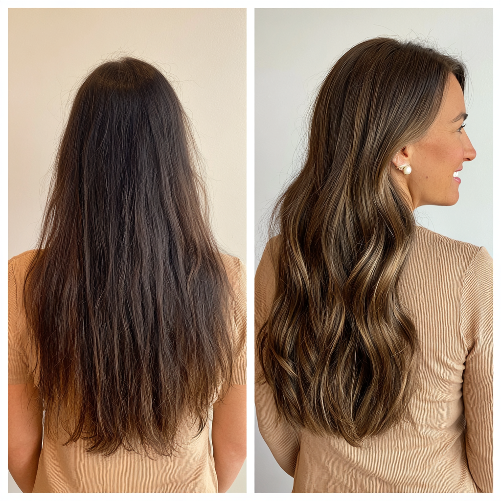 Radiant Ash Brunette Waves with Dimensional Highlights
