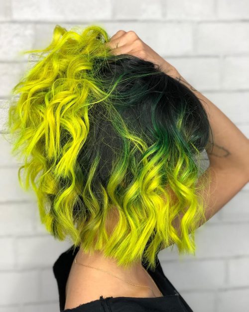 A xanthous pilus color is a fashion color that is brighter 21 Surprisingly Trendy Yellow Hair Color Ideas