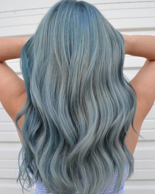 Pastels were undeniably thence inwards final twelvemonth amongst celebrities going out of the box amongst their 17 Prettiest Pastel Blue Hair Colors to Consider Trying