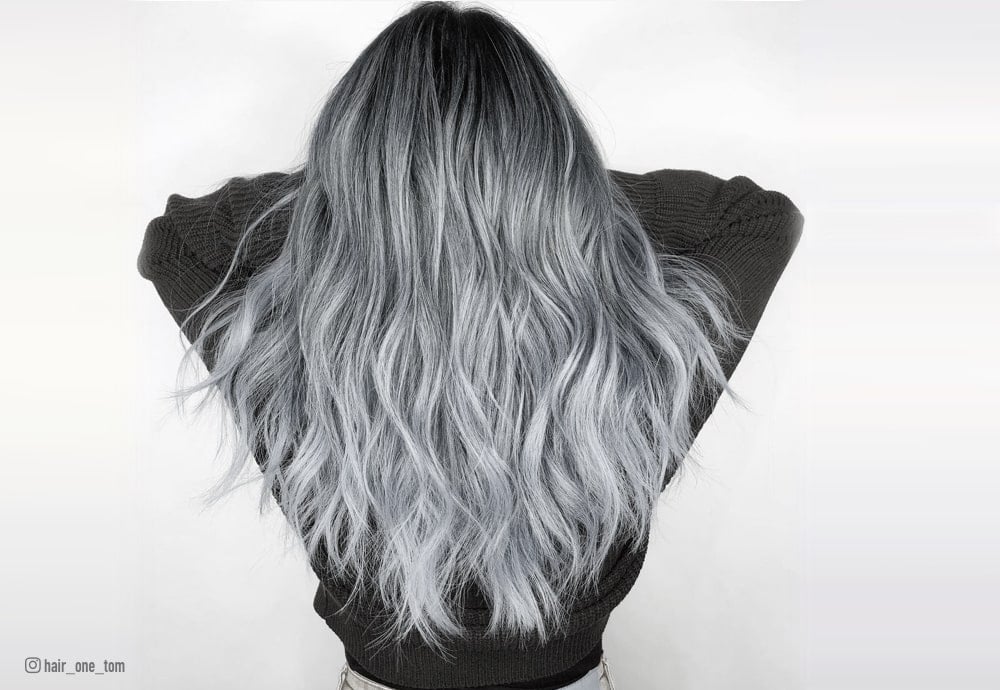 9. Blonde Ombre on Grey Hair: A Chic Style - wide 5