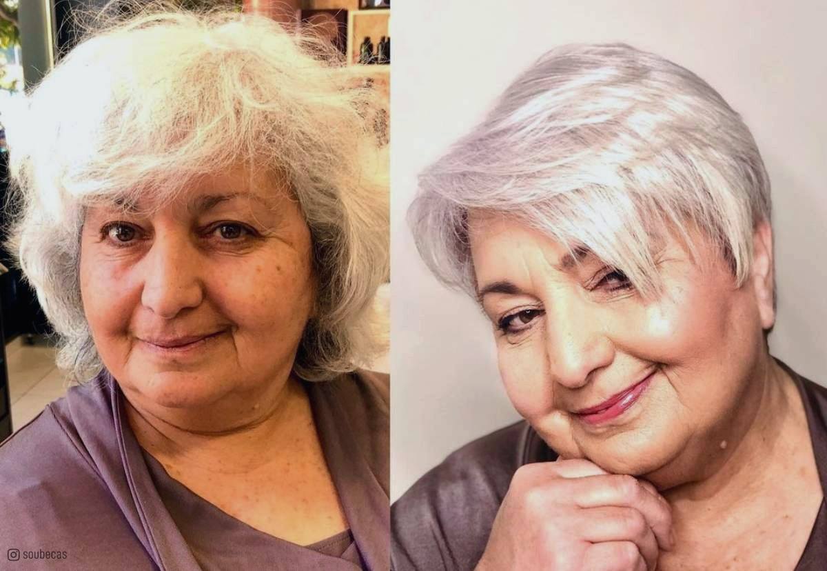 21 Flattering Hairstyles for Women Over 60 with Round Face Shapes