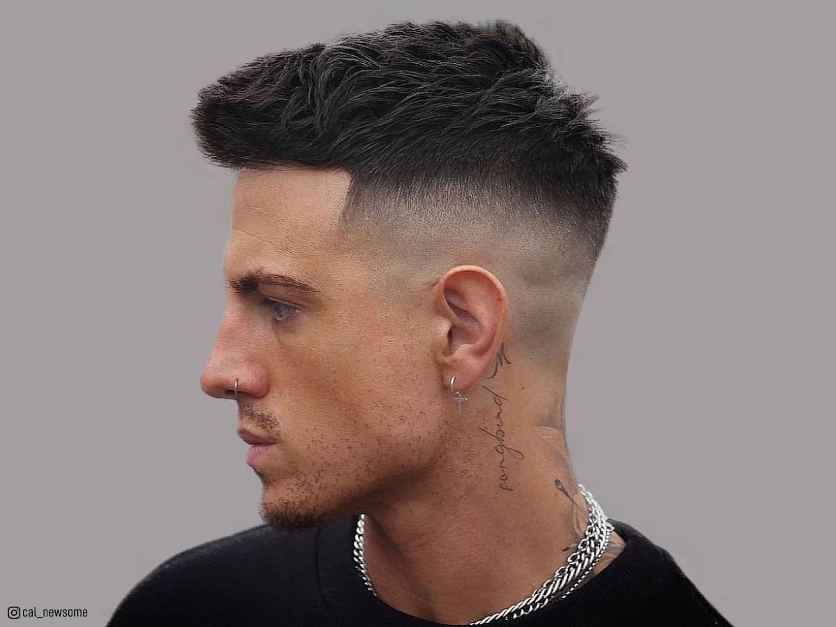 Image of Faux hawk hairstyle for men with oval face