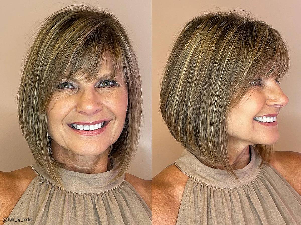30 Beautiful Hairstyles for 50YearOld Women  momoozecom  Bob  hairstyles for thick Wavy bob hairstyles Medium length hair styles