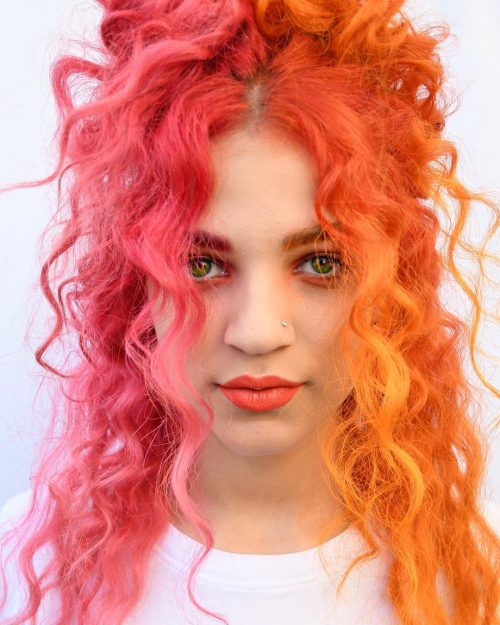 26+ Half Black Half Color Hair Gif