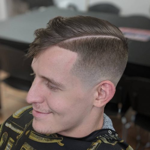 The difficult component haircut is when a describe is shaved inwards the scalp to create a contrasting divisi 24 Hard Part Haircut Ideas for Your Next Inspiration