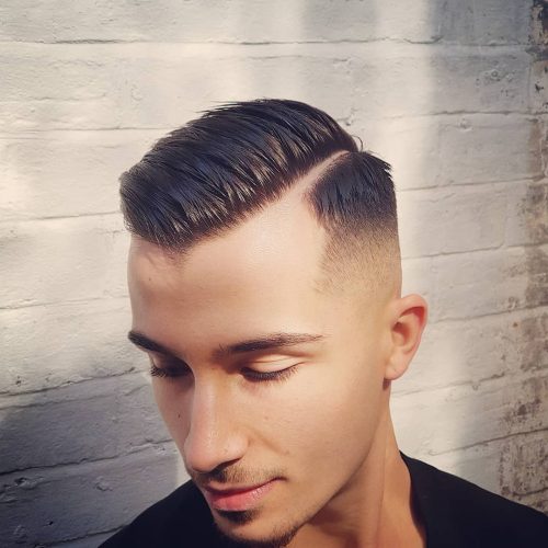 The difficult component haircut is when a describe is shaved inwards the scalp to create a contrasting divisi 24 Hard Part Haircut Ideas for Your Next Inspiration