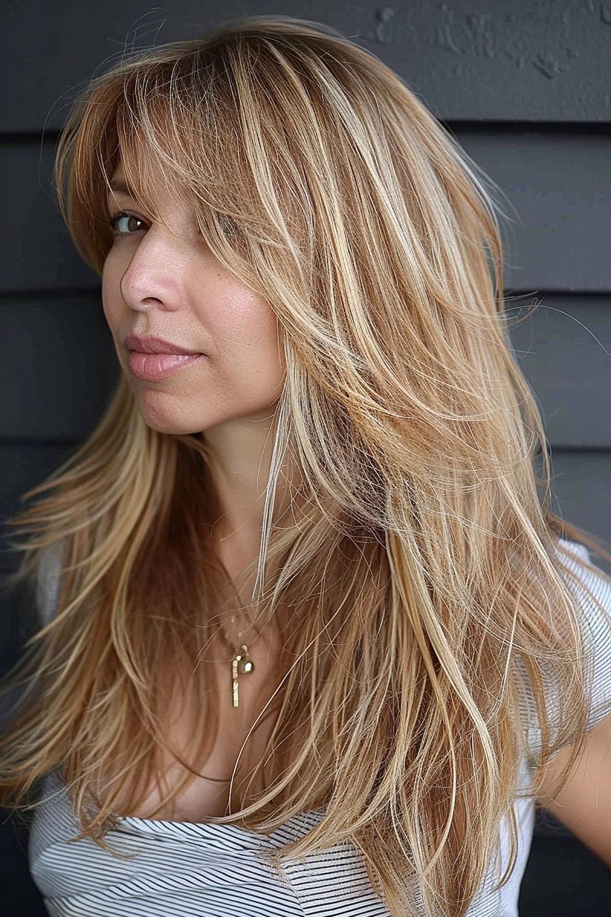 honey blonde highlights on longer hair