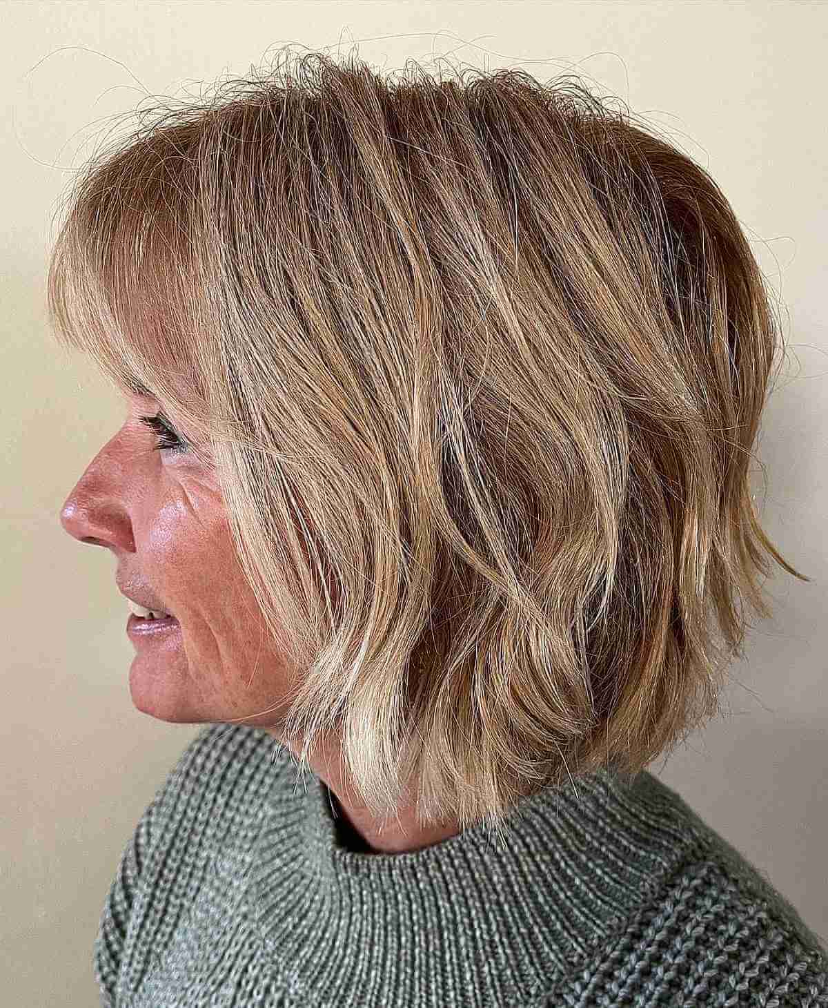 Honey Blonde on Bixie Hair for Older Ladies