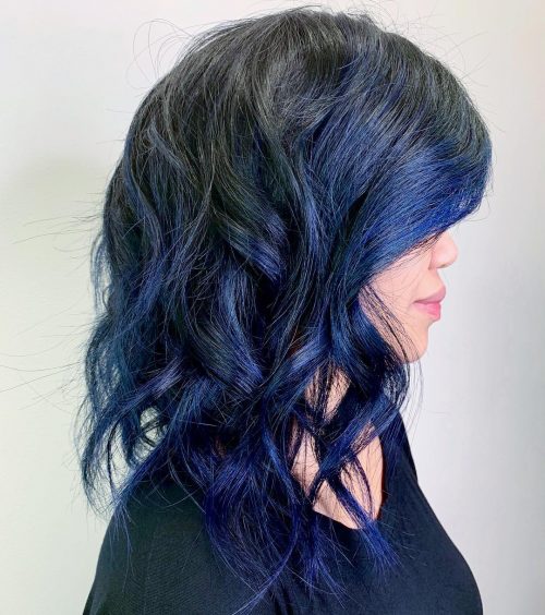 19 Most Amazing Blue Black Hair Color Looks Of 2020
