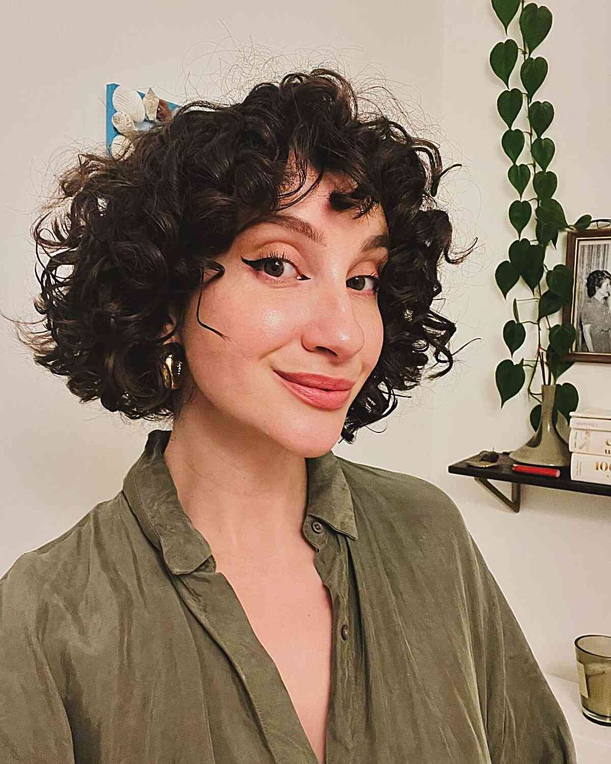 Jaw-Length Bob with Bouncy Curls